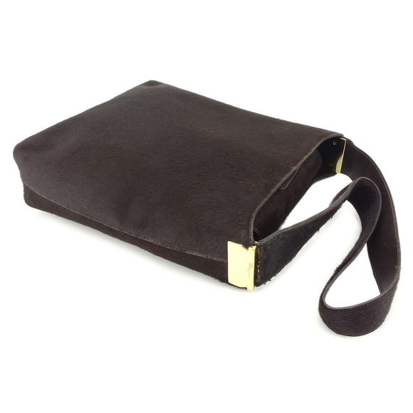 Salvatore Ferragamo leather Shoulder Bag brown pony - Picture 4 of 6